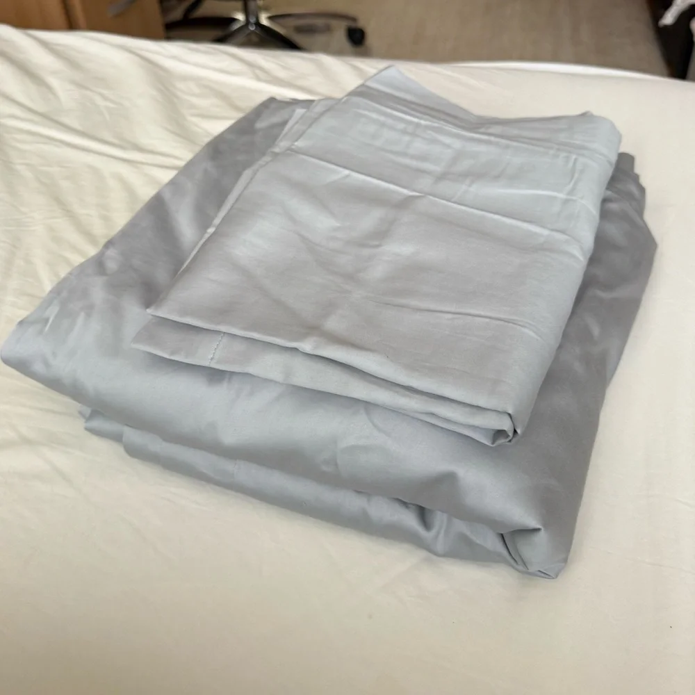 Boll & Branch Signature Hemmed Duvet Cover Set Cotton Bloom White Beige Oak